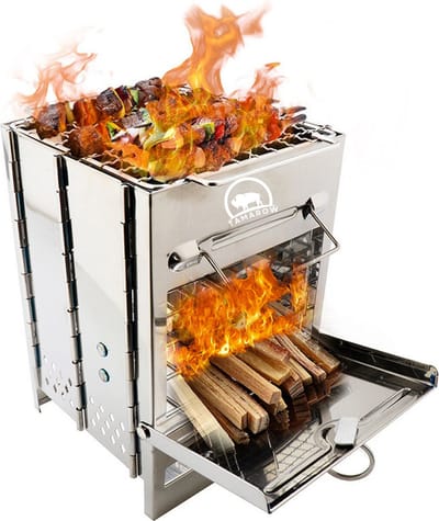 Tamarow™ Draagbare Houtkachel Voor Kamperen - Camping Oven - Kampeer Kachel - Camping Kooktoestel - Camping Accessoires - Klein