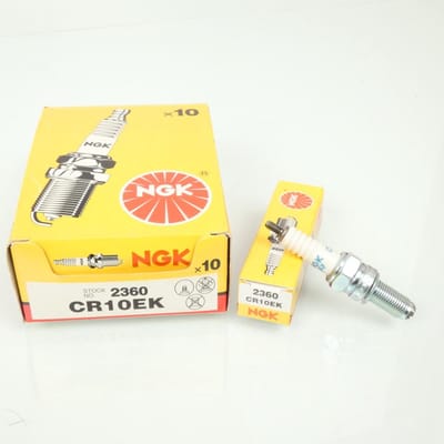 Bougie d'allumage NGK pour moto Kawasaki 110 KLX 2002 à 2006 CR10EK / 2360 / Par 10 Neuf
