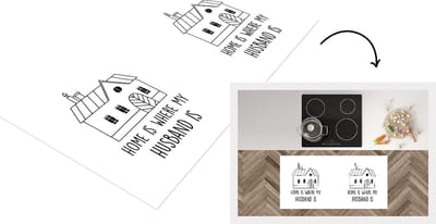 Keukenloper - Loper keuken - Thuis - Cadeau man - Quotes - 120x60 cm - Keukenloper vinyl