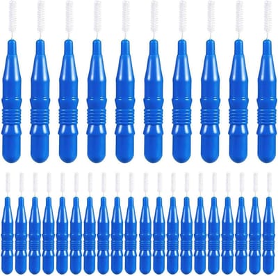 Interdentale Borstels - Tandenstokers Picks - Mondhygiëne Verbeteren - Zachte Flexibele Borstelharen - 30 Stuks - Wit
