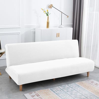 2022 Nieuwe Jacquard Sofa Bed Cover Stretch Sofa Cover Zonder Armleuningen Antislip Rechte Sofa Hoes Voor Woonkamer Thuis Hotel S Size 120-155CM