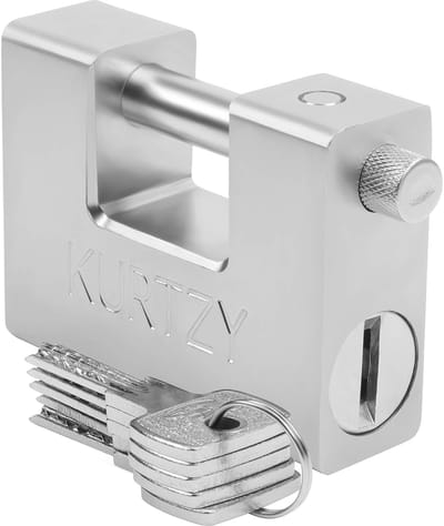 Allecto - Hangslot 1Kg - Robuust en Veilig - Gehard Staal - 12mm Dikke Pin - Bescherming Voor Garages en Containers