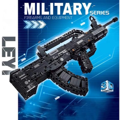 MP7 machinepistool bouwstenen kunnen kogels afvuren assemblage pistool puzzel model jongen militair wapen liefhebber cadeau 98k speelgoed