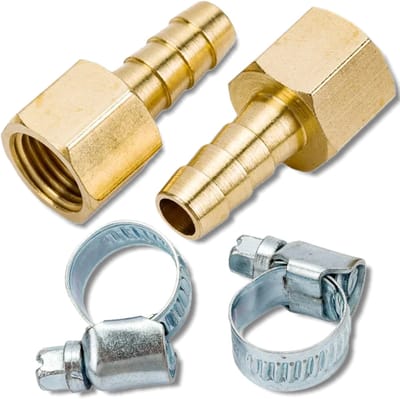 Rockforce Serie - Pneumatische Fitting - 1/4" Binnenste Schroefdraad - 8 mm Barb - 2 Stuks