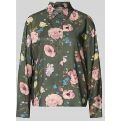 Regular fit blouse van viscose in allover-look