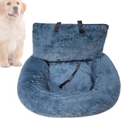 Autostoeltje Huisdieren - Reiskussen Kat - Veilig Reizen - Antislip Basis - 60 x 60 cm - Donkergrijs