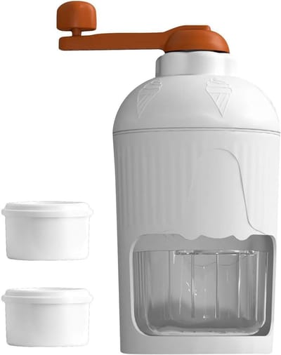 Handmatige ijsmachine - Dessertmaker Slinger - Verfrissende Dranken Maken - Innovatieve IJssnijder - 120 ml IJsvak - Wit