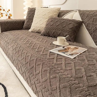 Corduroy Bankkussen Vier Seizoenen Universeel Pompon Kwastje Antislip Bankovertrek Kussen Klein Fris Bankovertrek Hoes Handdoek 70x70cm 1pc