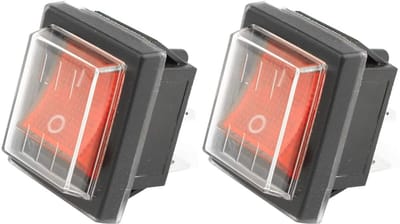 Allecto - Industriële stofzuiger schakelaar - Motor schakelaar - Waterdichte behuizing - Rode indicator - Schakelaar 16A 250VAC - Universeel gebrui...