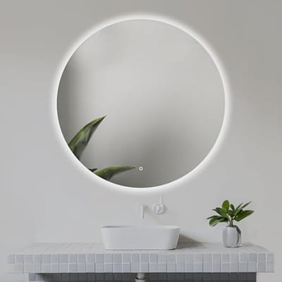 80 cm Ronde Badkamerspiegel met LED Verlichting en Aanraakschakelaar