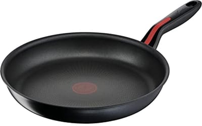 Koekenpan - Koekenpan met anti-aanbaklaag - Gezond Bakken - Thermosignal indicator - 28 cm - Zwart