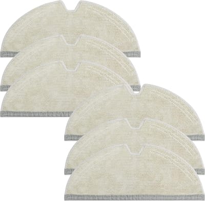 6 Stuks Wisdoeken Dweilpads gescht voor Roborock Q5 Pro,Q5 Pro+,Q8 Max, Q8 Max+,S5,S5 Max,S6,S6 Pure,S6 MaxV,Q7,Q7 Max Robotstofzuiger,Microvezel,Zacht, Wasbaar en Herbruikbaar, Vervangende Wismop