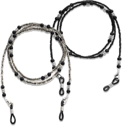 Stijlvolle 2-delige brillenketting met acryl kralen | Functionele en decoratieve brillenhouder | Brillenkoord voor dames, perfect voor dagelijks gebruik en accessoires