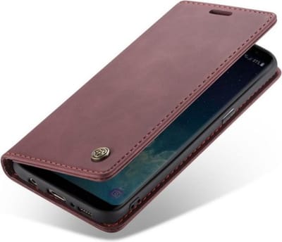 CaseMe - Telefoonhoes - boekmodel hoesje Geschikt voor: Oppo Reno 5Z - CaseMe Bookcase - Portemonnee hoesje - Paars