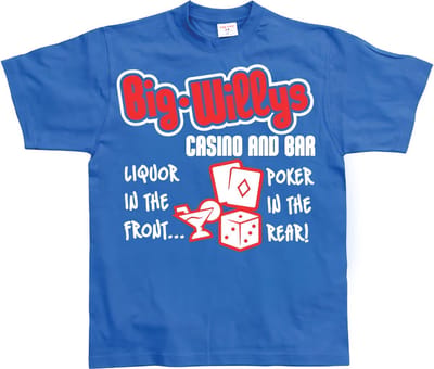 Hybris Big Willys Casino And Bar T-shirt SH-1-12022-LFH3-10