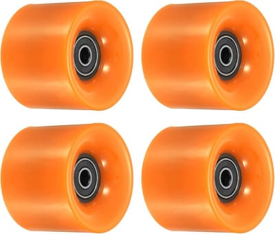 Longboard Wielen - Skateboard Onderdelen - Straat Cruisen - Met Lagers ABEC-9 - 60mm - Oranje Zwart