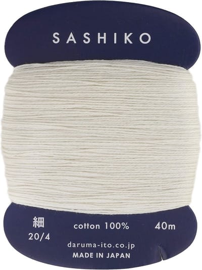 Sashiko Katoen Draad 40m Ivoor Dunne Borduur Draad