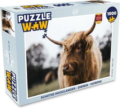 Puzzel Schotse Hooglander - Dieren - Horens - Legpuzzel - Puzzel 1000 stukjes volwassenen