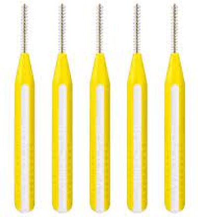 Tandenragers tandenstokers standaard - Wit / Geel - Kunststof - Regular Size - 2 - 4 mm - 6 Stokers - Tandenstoker - Mondhygiëne