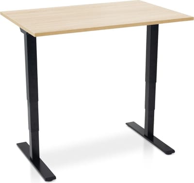 Zit-sta bureau elektrisch verstelbaar - MRC COMFORT NEN-EN 527 | 120 x 80 cm | frame zwart - blad wild peren | 130 cm hoog | 100KG draagvermogen