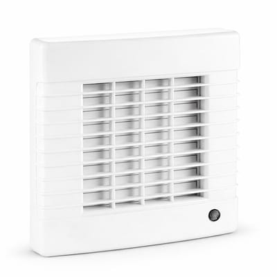 Badkamerventilator Ø 100 mm Louvre met timer en vochtsensor wit