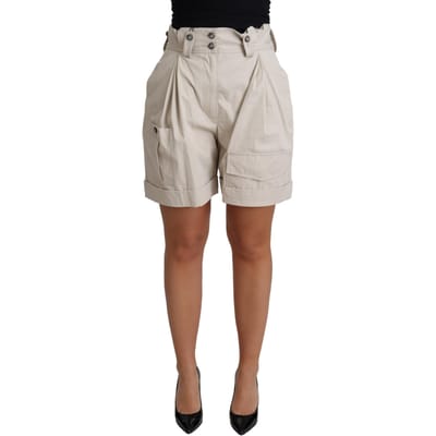Dolce Gabbana Hoge Taille Plissé Culottes