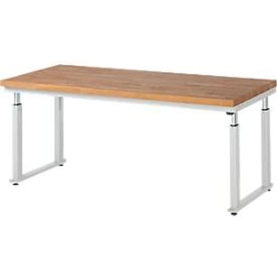 Werktafel serie adlatus 600, 2000 x 900 x 740-1140 mm, beuken massief blad