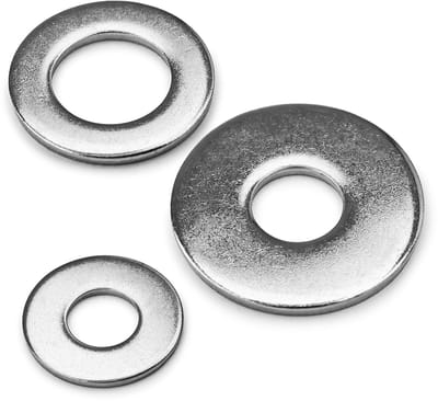 Sluitringen (60 stuks), dikte 0,5 mm, sluitringen van roestvrij staal 304, platte sluitringen worden gebruikt voor schroeven en bouten