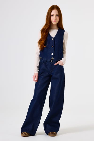 GARCIA J52522 Meisjes Wide Fit Jeans Blauw