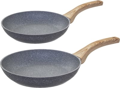 Secret de Gourmet Koekenpannen Turino - D24 en D31 cm - alle warmtebronnen - grijs