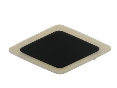 Behave - Haarspeld - Ruitvorm minimal stijl - Zwart - Wit - 10,5 cm