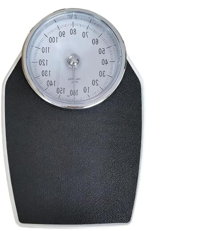 Mechanische Personenweegschaal - Lichaamsmeter Meetinstrument - Gewicht Bewaken - Stabiele Directe Aflezing - Max 160 kg - Wit