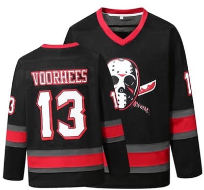 Heren Voorhees Jason 13 Friday Movie IJshockey Jersey Halloween gestikt