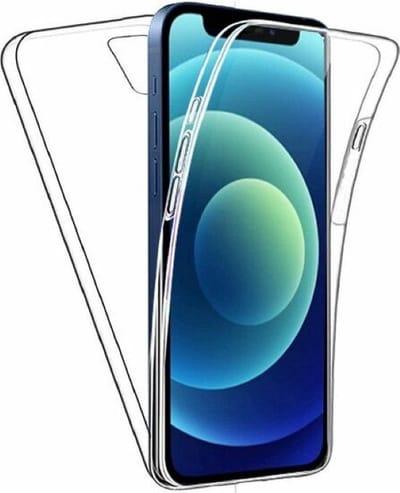 360 Graden Voor en Achter Bescherming Hoesje - Geschikt voor Samsung Galaxy S24 FE - Dun en Licht - Transparant