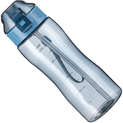 Bouteille d'eau motivante portable anti-chute 580 ml PC Bouteille de sport pour extérieur étudiants adultes