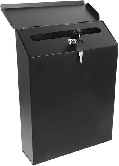 Brievenbus Buiten - Wandmontage Brievenbus Krantenbox - Post Ontvangen - Waterdicht Anti-diefstal - 2960 x 2170 x 670 cm - Zwart
