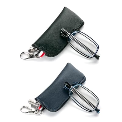 Opvouwbare leesbril met telescoopstang voor dames en heren - draagbare anti-blauw licht bril met sleutelhanger