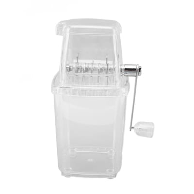 Handaangedreven IJscrusher Helder Roestvrij Multifunctioneel Handmatige IJscrusher voor Thuiskeuken Transparant transparant