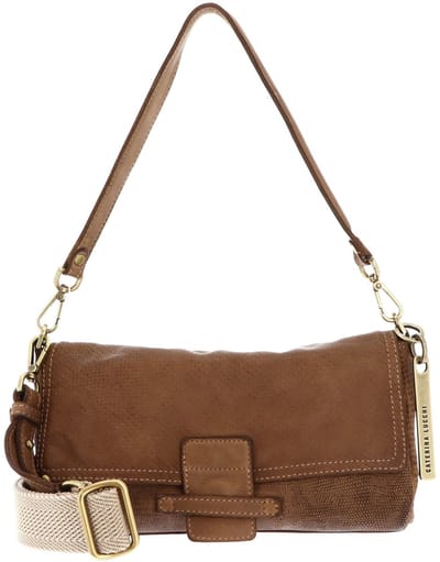 CATERINA LUCCHI Schoudertas Parma Maria Shoulder Bag Cognac Lichtbruin