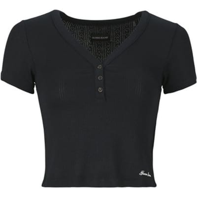 Guess  T-shirt Korte Mouw GJ POINTELLE SS HENLEY