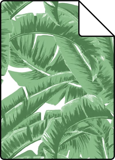Proefstaal ESTAhome behang bananenbladeren groen - 26.5 x 21 cm - 138984-S
