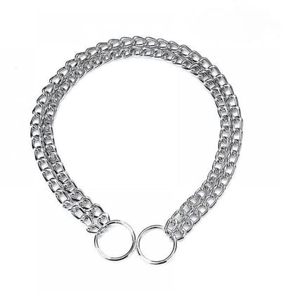 Dubbele slipketting kleine schakel - Verchroomd - 45cm x 2mm