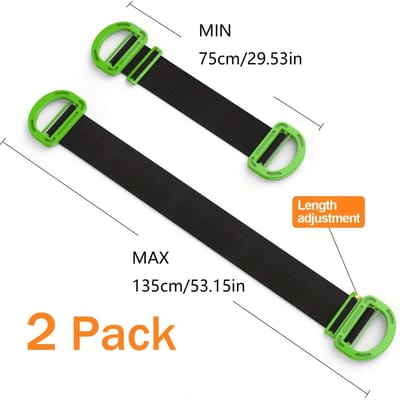 2 stuks Verstelbare Til- en Verhuisbanden - Meubelverhuisbanden voor Meubels, Dozen, Matrassen, Bouwmaterialen en Zware Objecten, Ondersteunt Tot 600 Lbs 2pcs