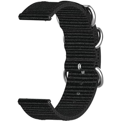 Vervangende bandjes Compatibel voor BIOCERAMIC 3 Ring Canvas Band Horlogebanden zwart