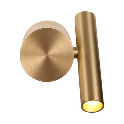 Atmooz Dune muurlamp goud – LED wandlamp – geïntegreerde LED – dimbaar – moderne metalen muurlamp – compact 6×10×H12 cm – sfeervolle wandverlichting – warm licht – ideale design wandlamp voor hal, woonkamer of slaapkamer