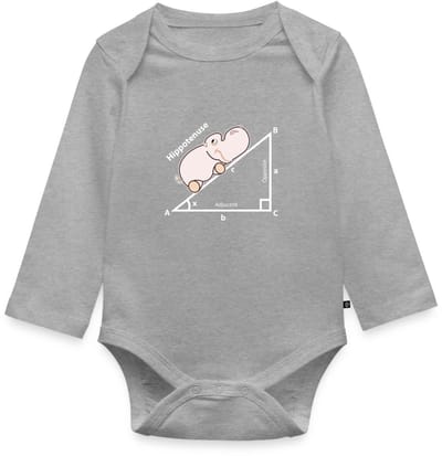 Grappige Hippo Wiskunde | Hippotenuse Baby Rompertje Met Lange Mouwen