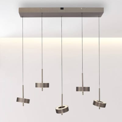 Q-Smart-Home Paul Neuhaus SMART+ hanglamp Q-Rotate donkerbruin 5-lamps