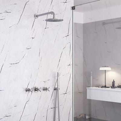 Kronenbach Zeta 2.0 complete shower set with overhead shower and shower set 534813CRKB