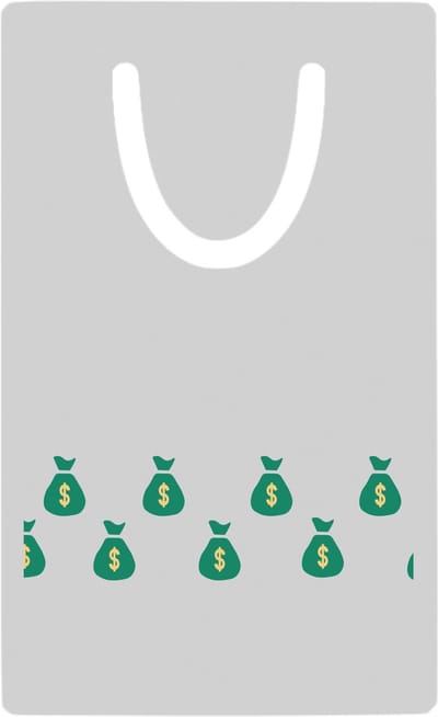 Hacebo® - Geld zakken metalen boekenlegger- Geld - iemand die van geld houdt - cadeau voor iemand die houdt van geld - verjaardagscadeau - gift - geschenk Bladwijzer boekenleggers - 7.6 cm x 5cm