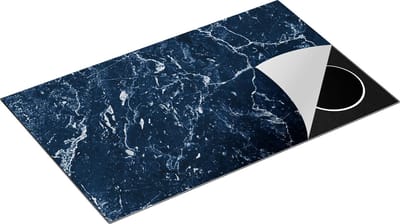 Chefcare Inductie Beschermer Donkerblauwe Marmer - Blauw - 85x52 cm - Afdekplaat Inductie - Kookplaat Beschermer - Inductie Mat